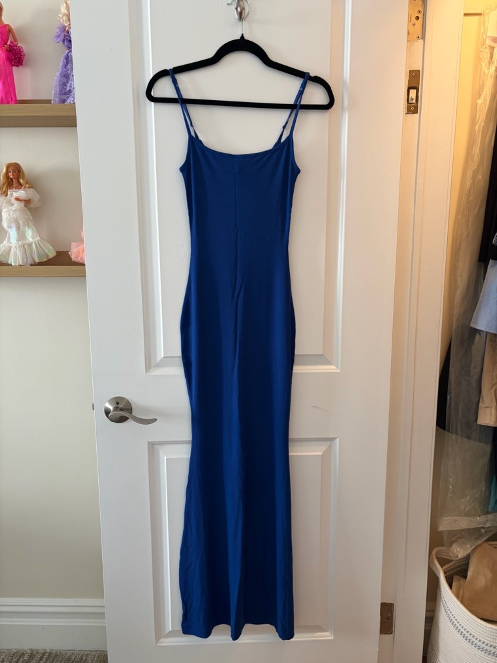 Skims Soft Lounge Cobalt Blue Slip Midi Maxi Dress - Picture 4 of 9